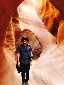 Byoungz inside the Antelope Canyon