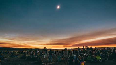 Watching full solar Eclipse at Global Eclipse Festival