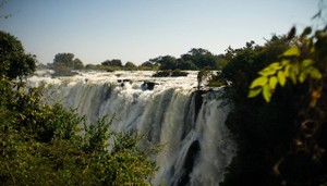 Closeup shot of Victoria Falls
