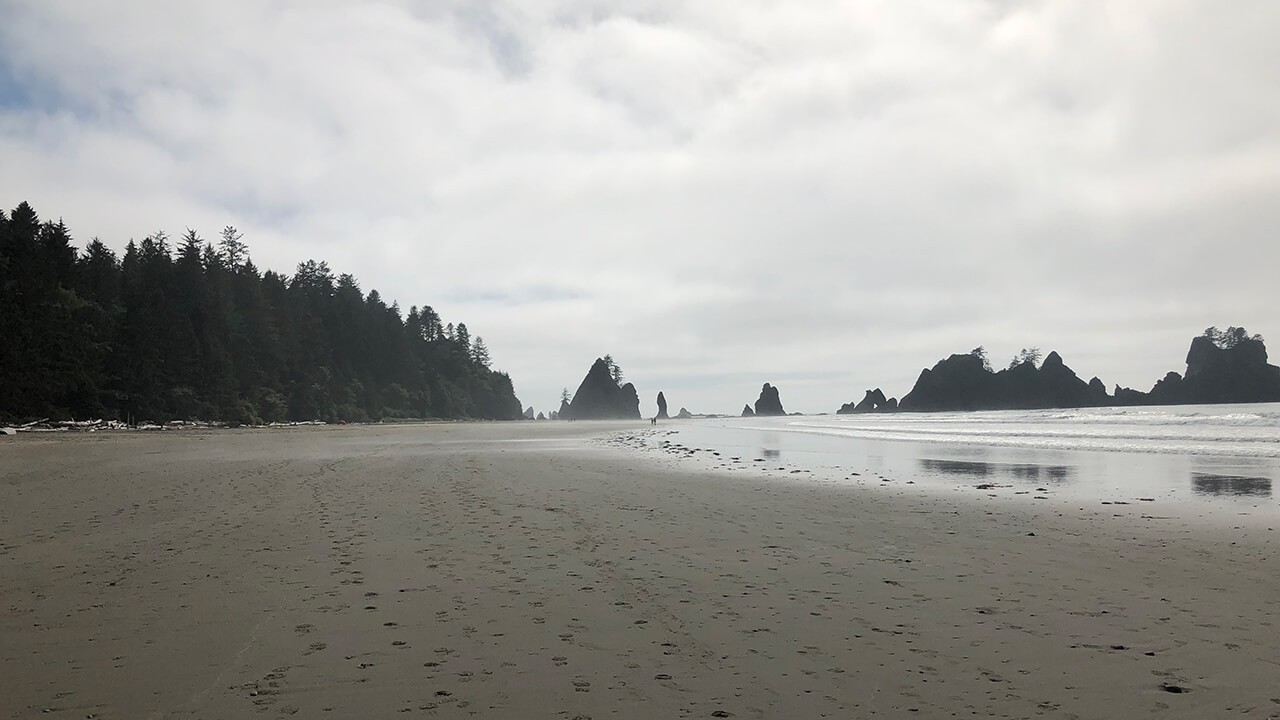 Gloomy Point of Arches at Shi Shi Beach in Olympic National Park