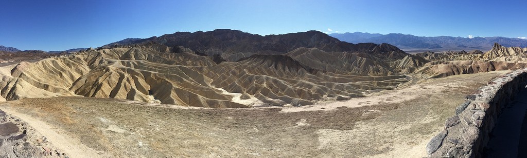 Sand Dunes from  Zabriskie Point in Death Valley National Park